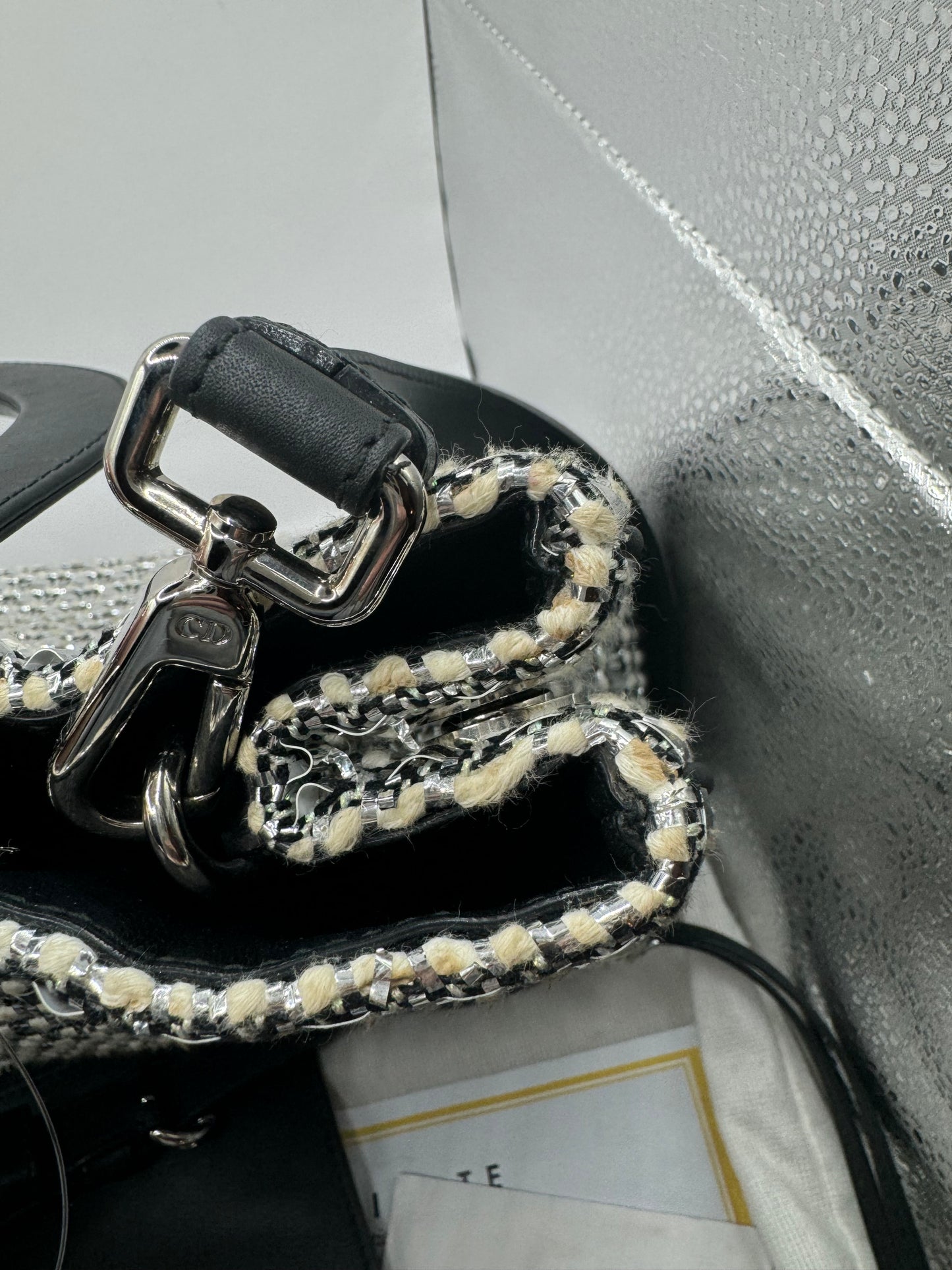 Dior limited edition large metallic tweed Diorissimo Tote