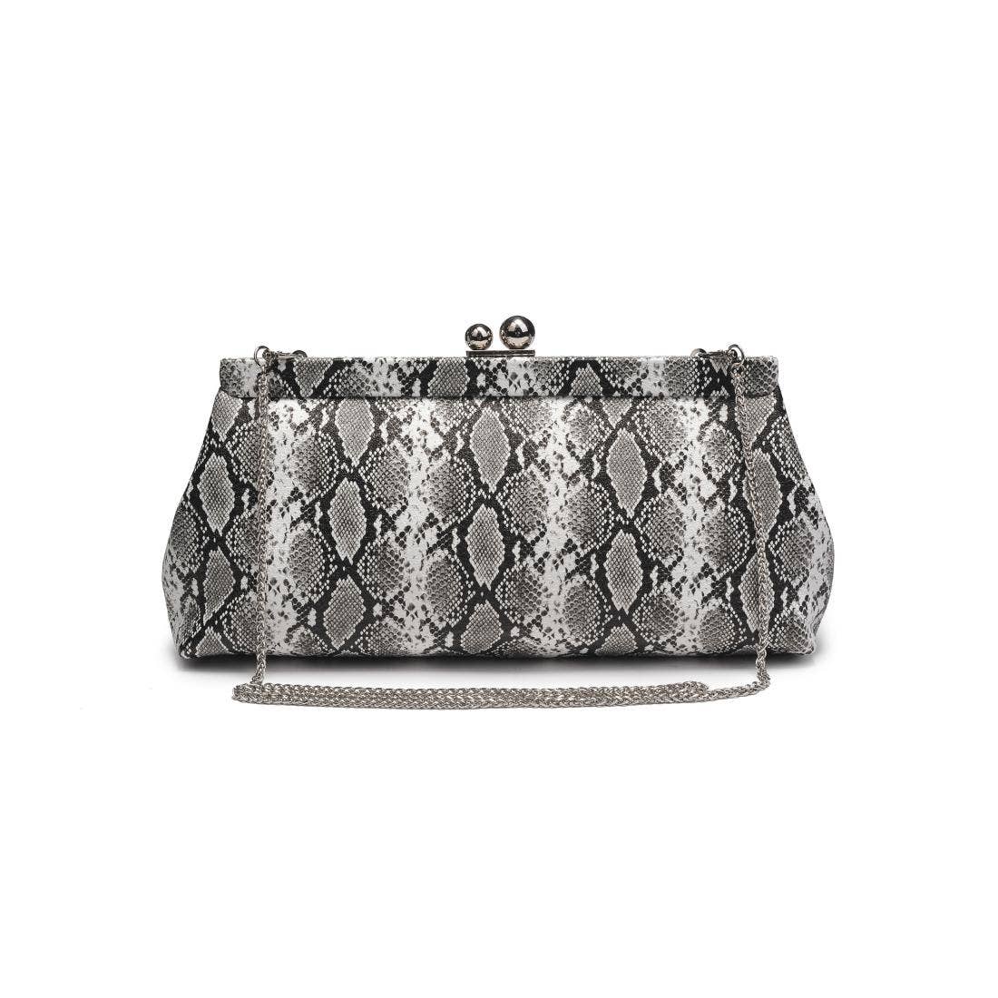 Joplin - Kisslock Clutch: Grey Multi