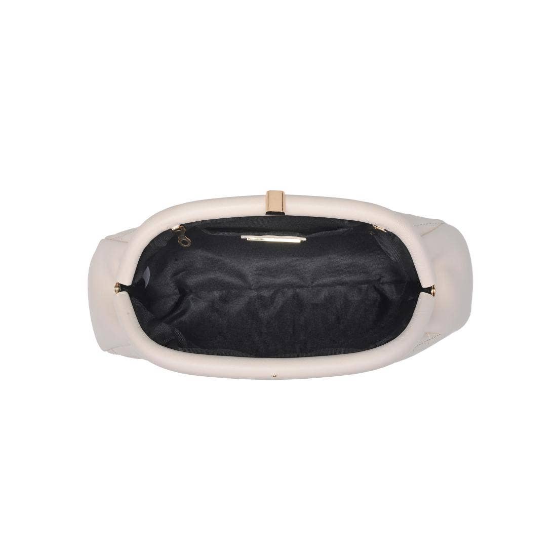 Ava - Quilted Clutch: Black