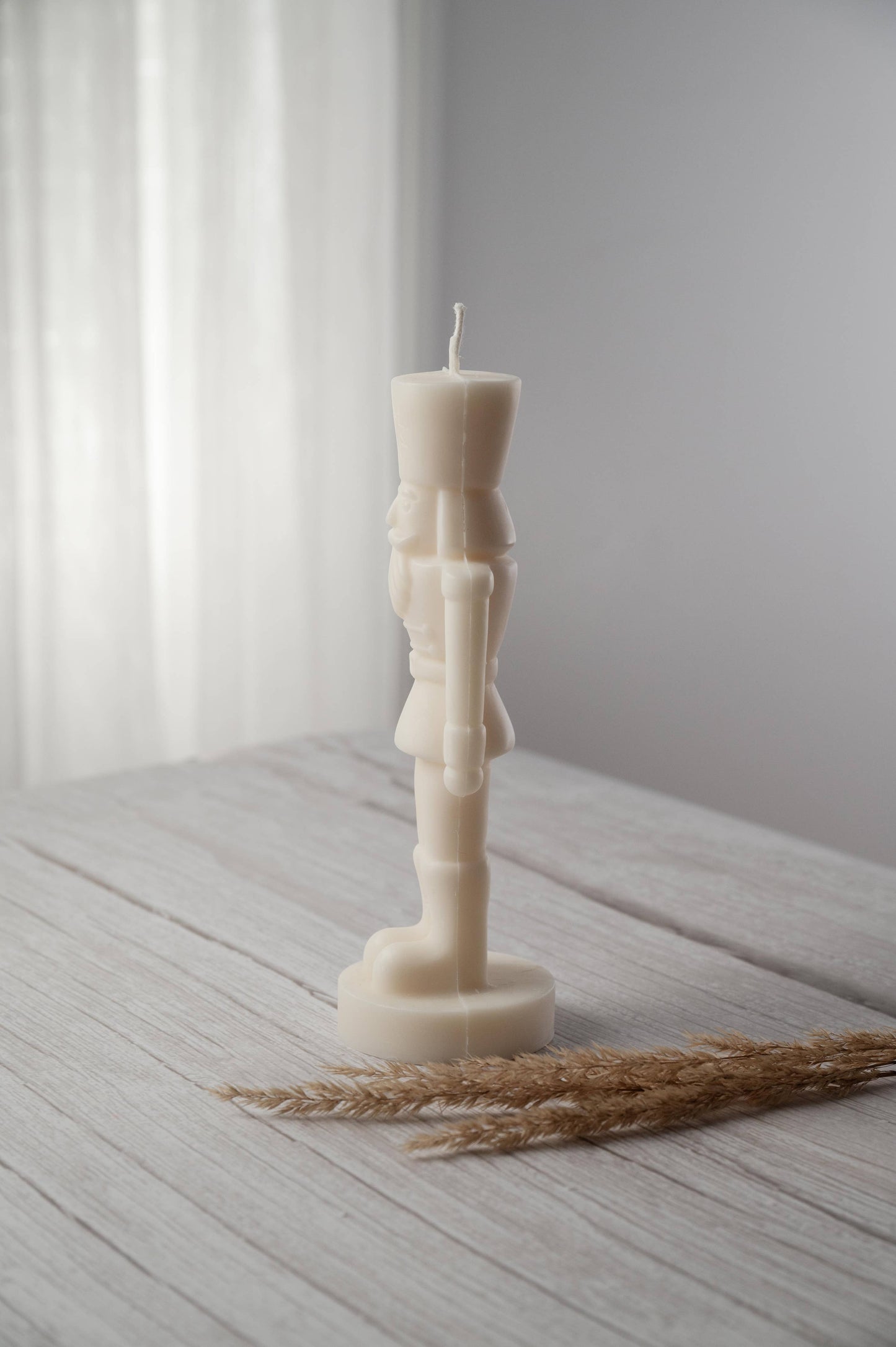 Nutcracker Candle | Christmas candle | Soy Wax Candle: Green / Citrus / Gold Painted