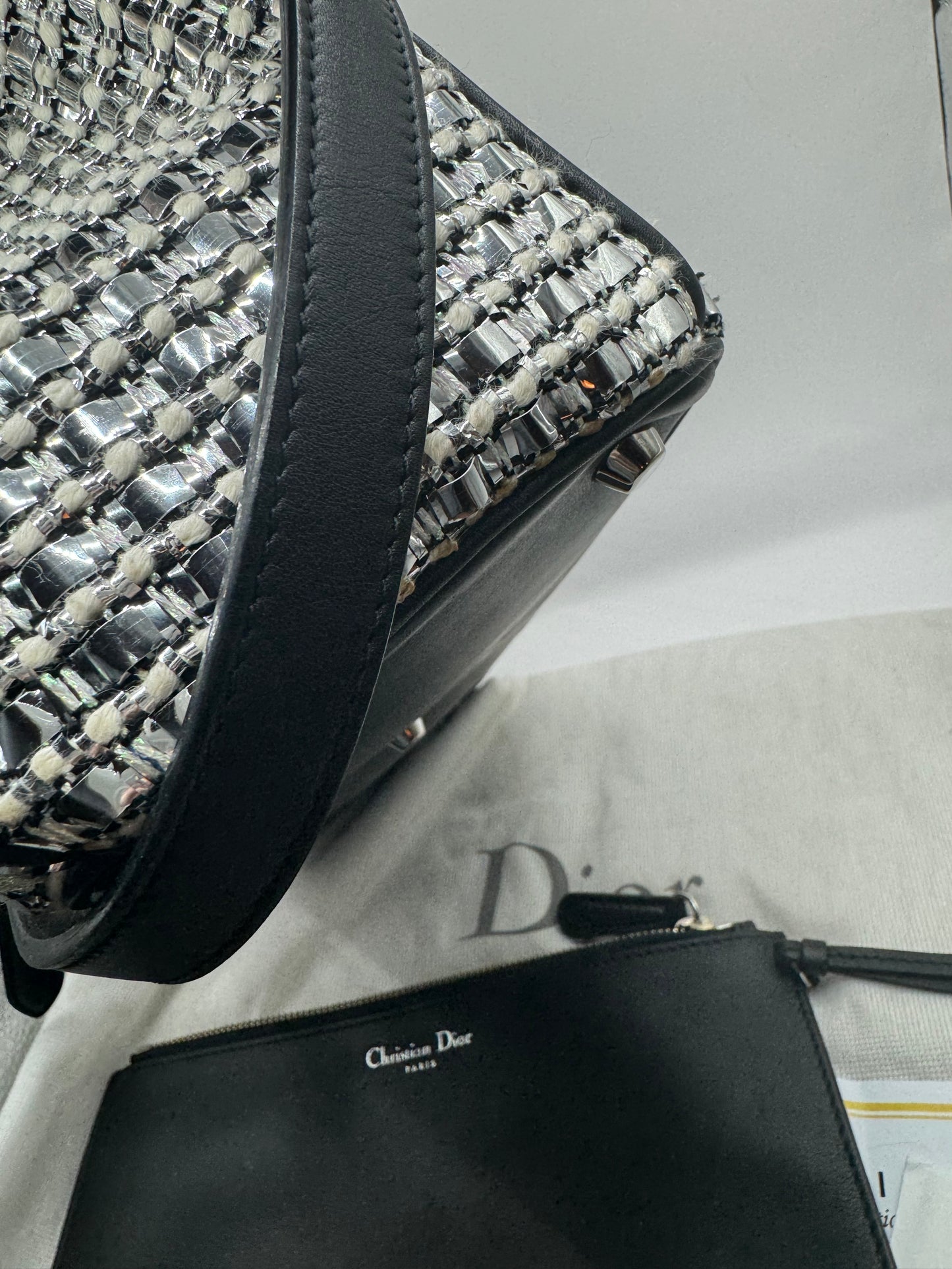 Dior limited edition large metallic tweed Diorissimo Tote