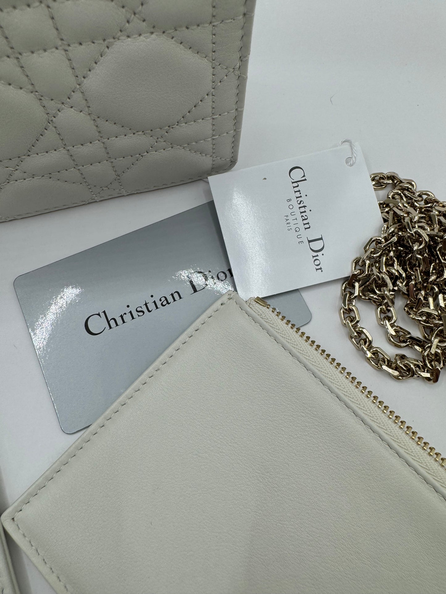 Dior Dioramour Lady Dior Clutch on Chain Cannage Quilt Leather