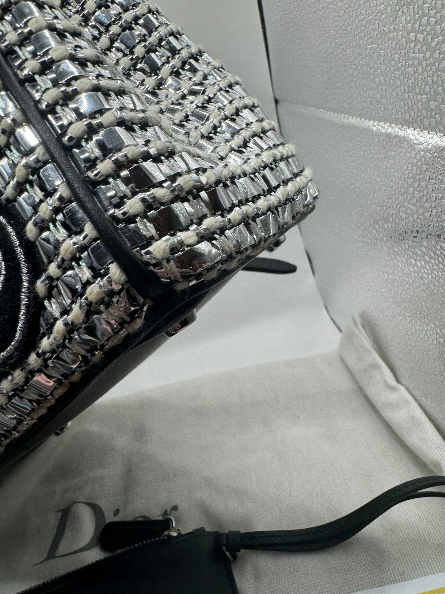 Dior limited edition large metallic tweed Diorissimo Tote