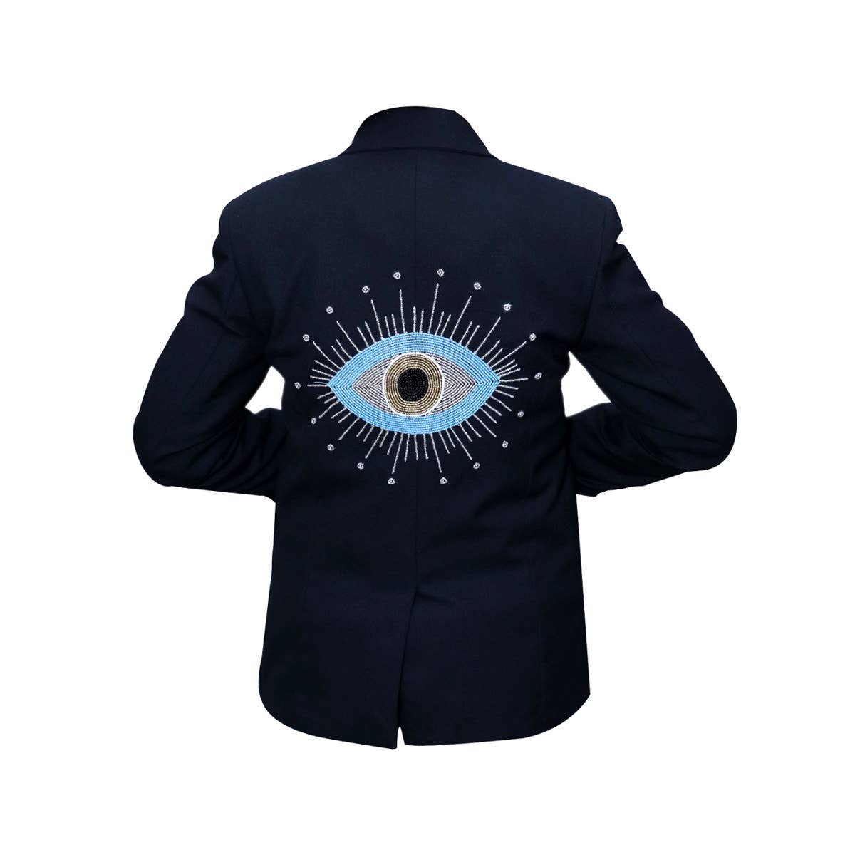 BL  376 Evil Eye: Navy fabric / S