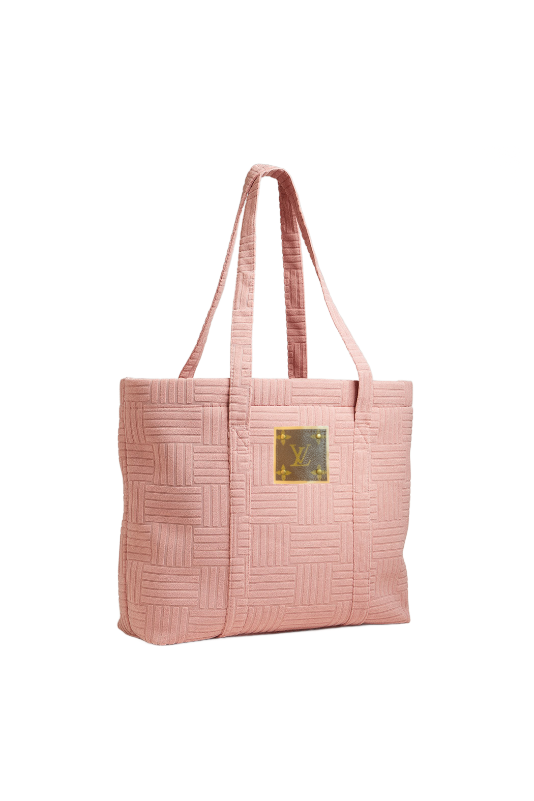 Upcycled Terry Cloth Tote Bag: Blush
