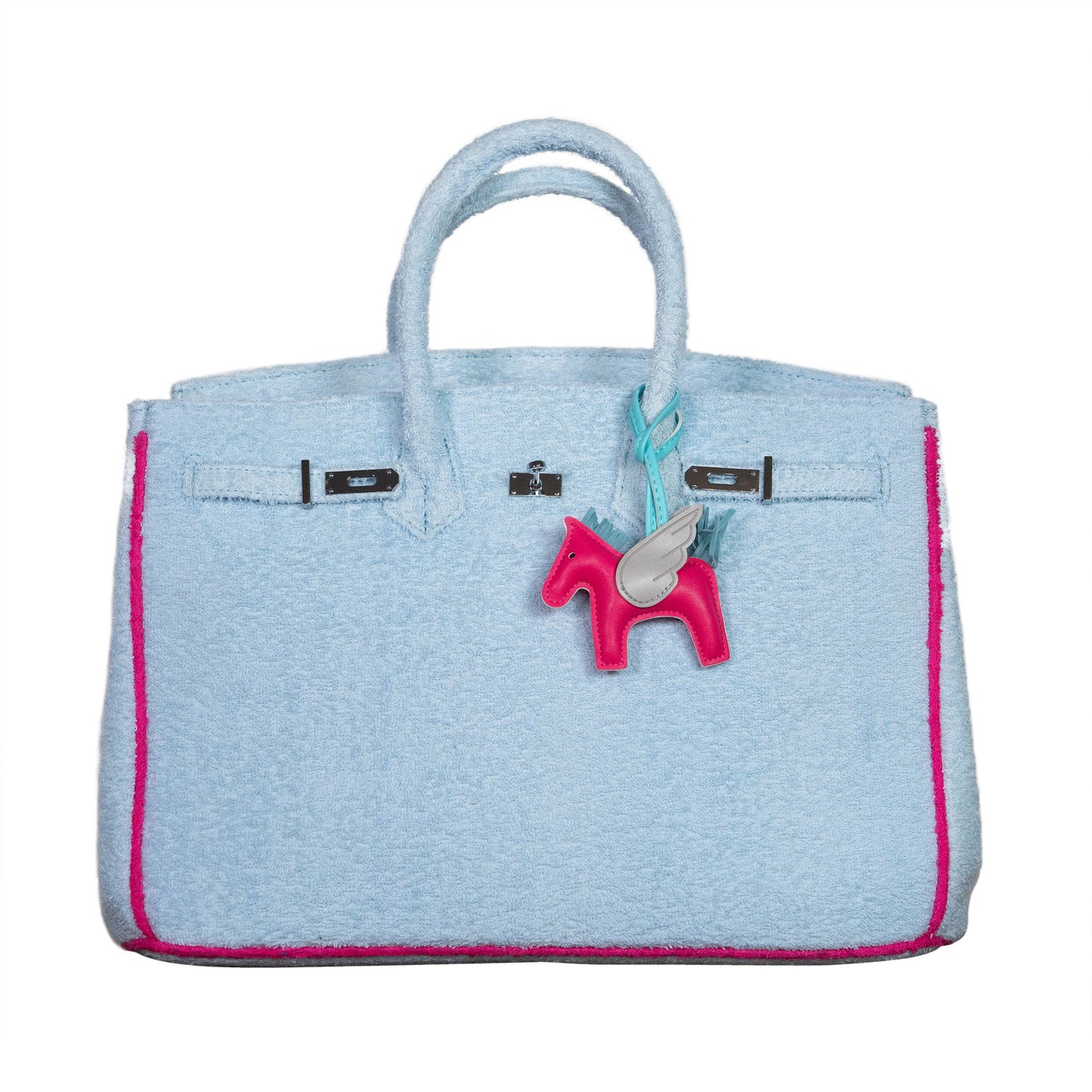 Hampton's "Designer" Inspired Tote Bag - Orange/Pink