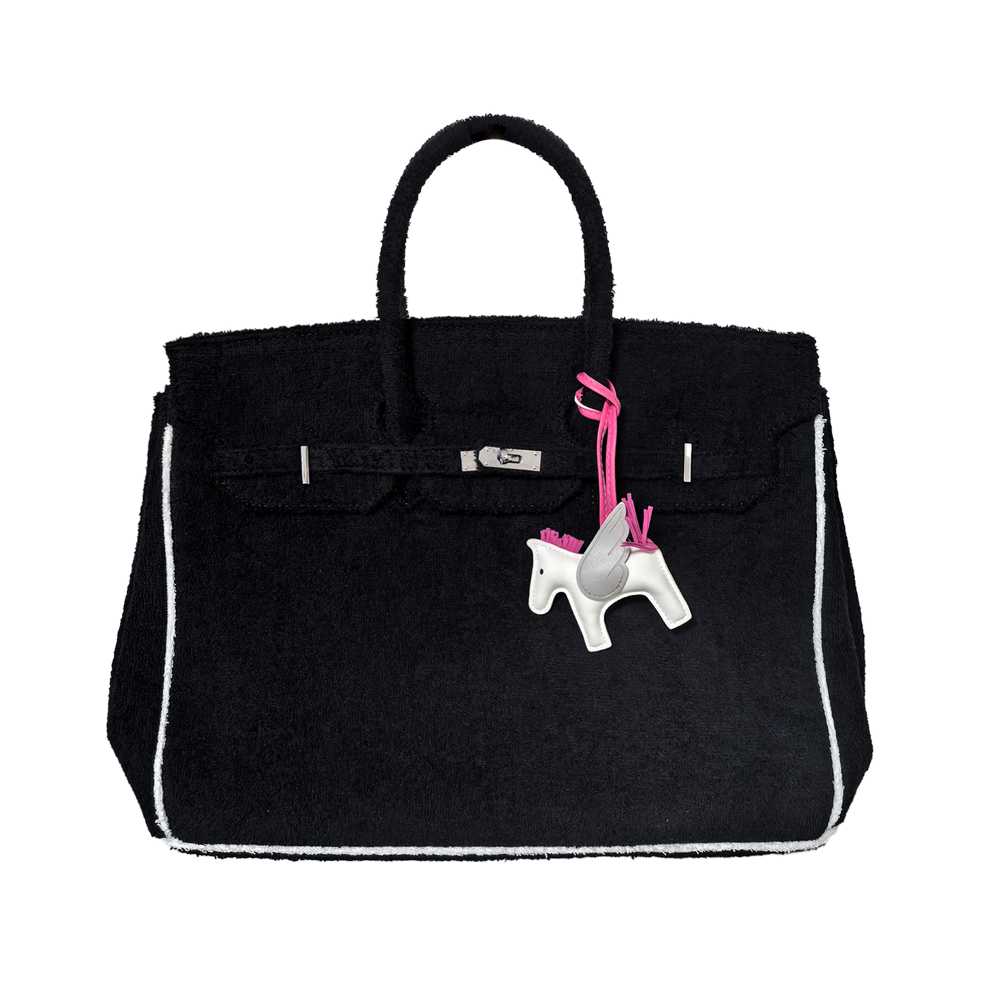 Hampton's "Designer" Inspired Tote Bag - Orange/Pink