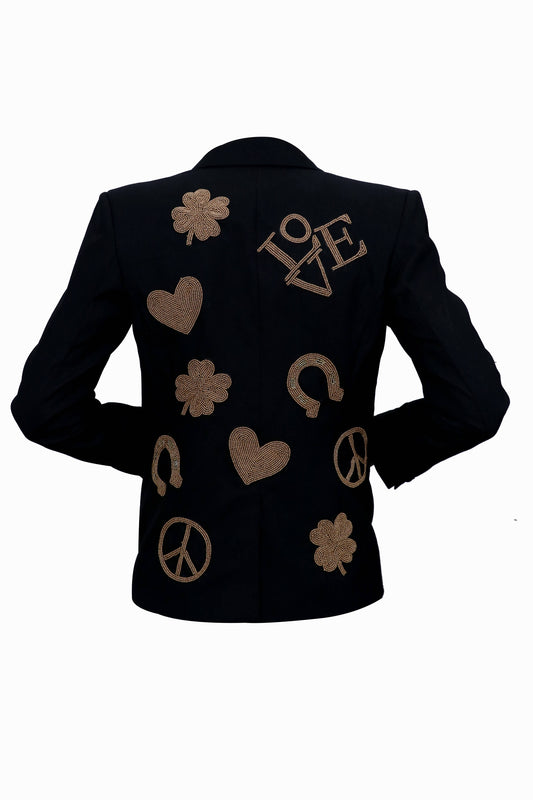 Lucky Beaded Navy fabric / Medium blazer