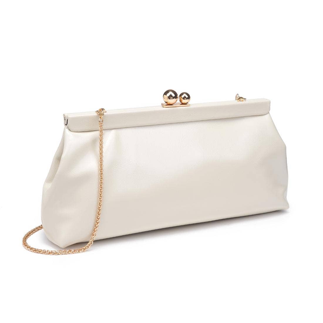 Joplin - Kisslock Clutch: Grey Multi