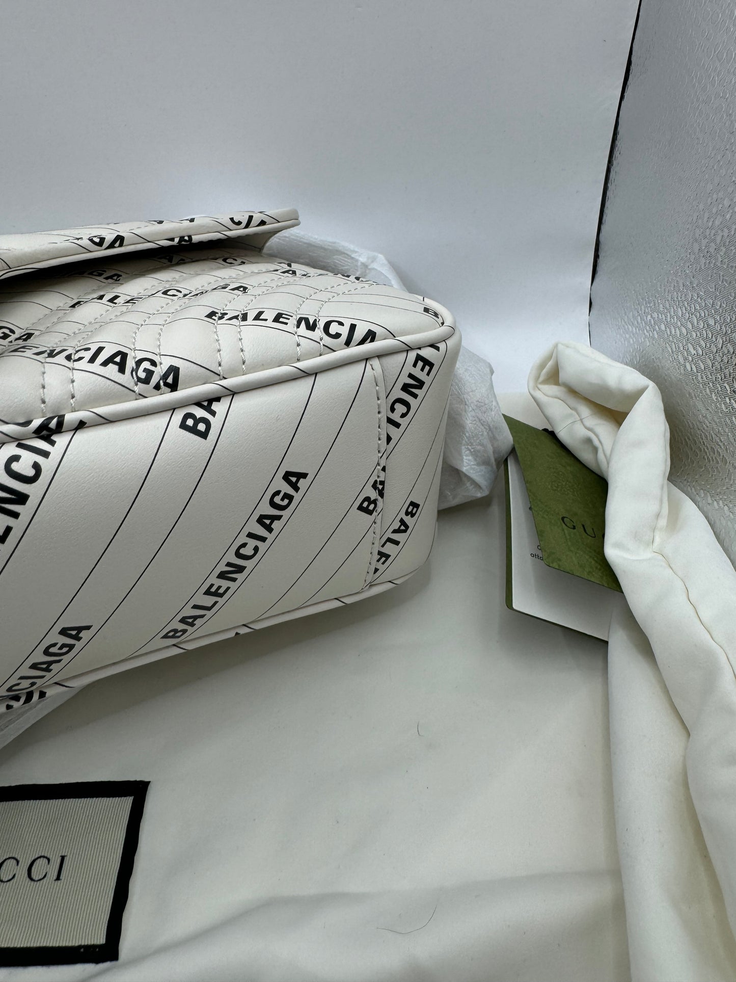 Gucci x Balenciaga The Hacker GG Marmont Creamy white & black GHW - with tags