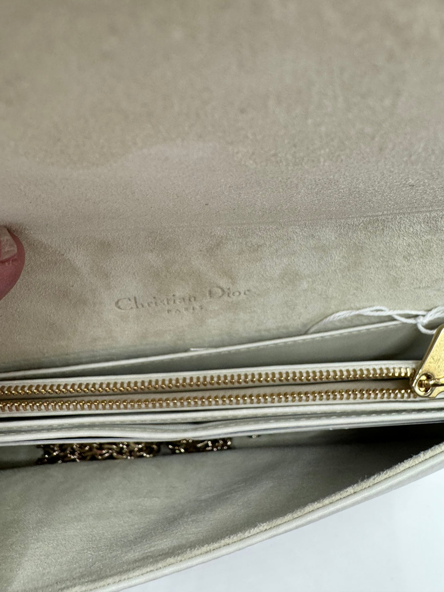 Dior Dioramour Lady Dior Clutch on Chain Cannage Quilt Leather