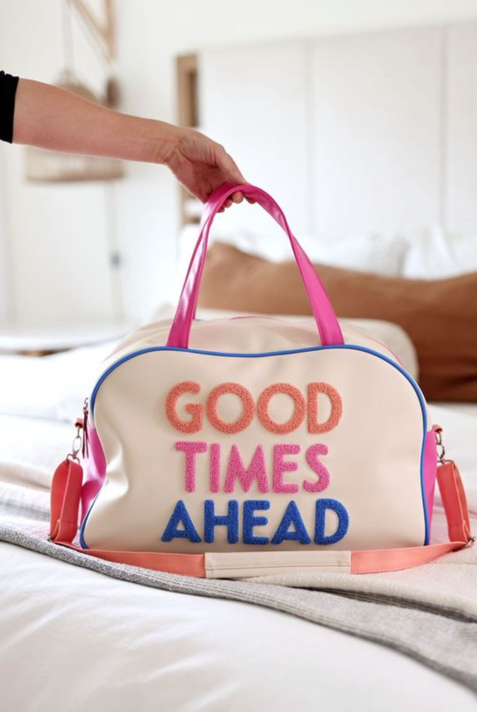 Duffle Bag - Good Times Ahead (Cream/Coral/Pink/Blue)