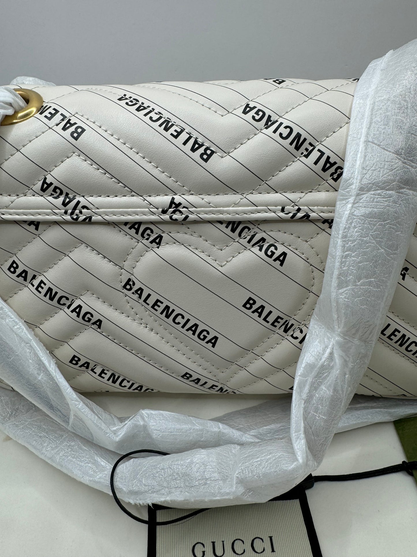 Gucci x Balenciaga The Hacker GG Marmont Creamy white & black GHW - with tags