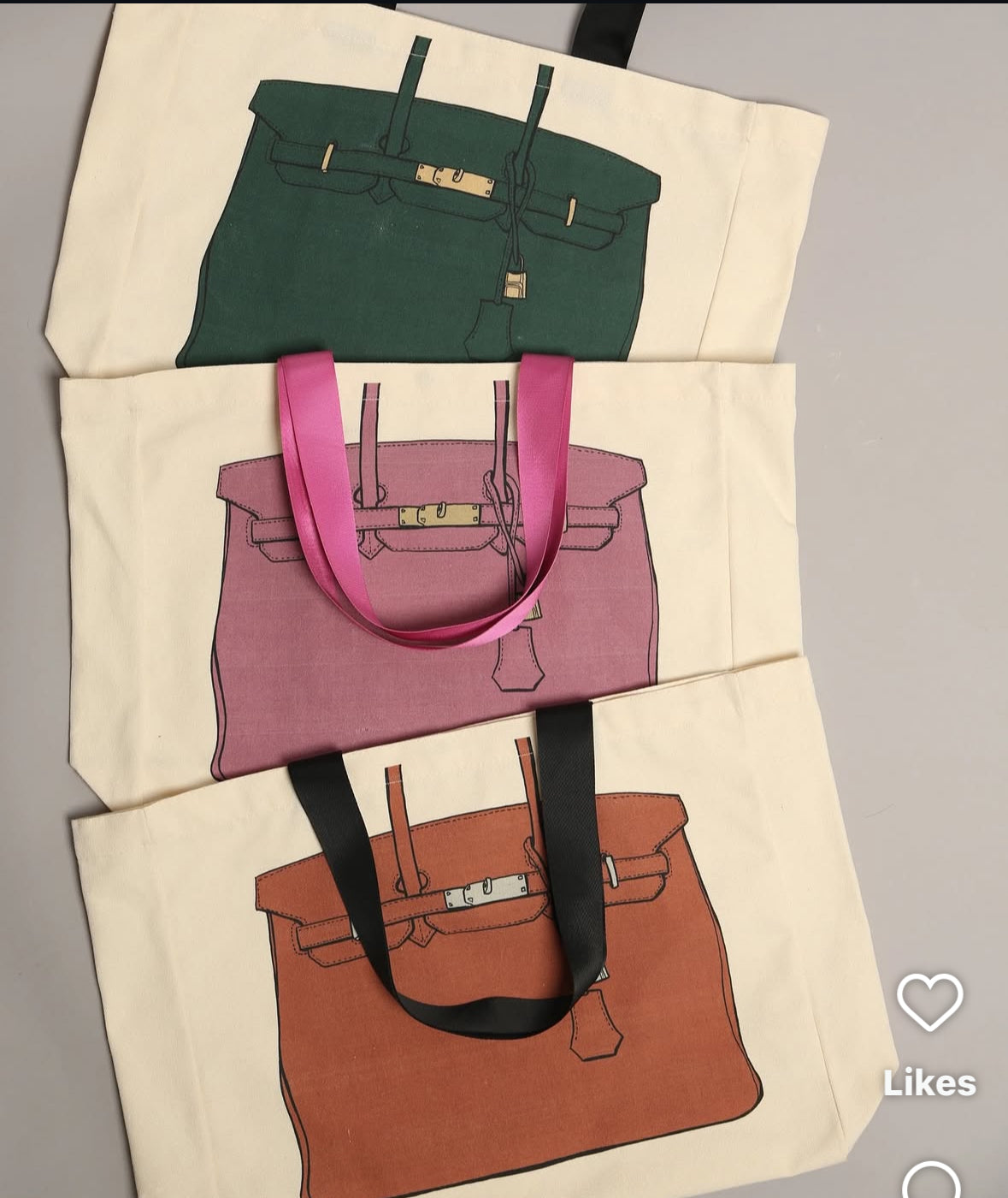 Vintylux Birkin-Inspired Canvas Tote — Chic, Playful, Practical”