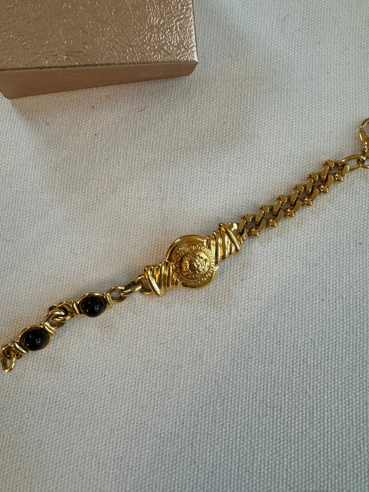 Versace Medusa vintage black bijoux bracelet