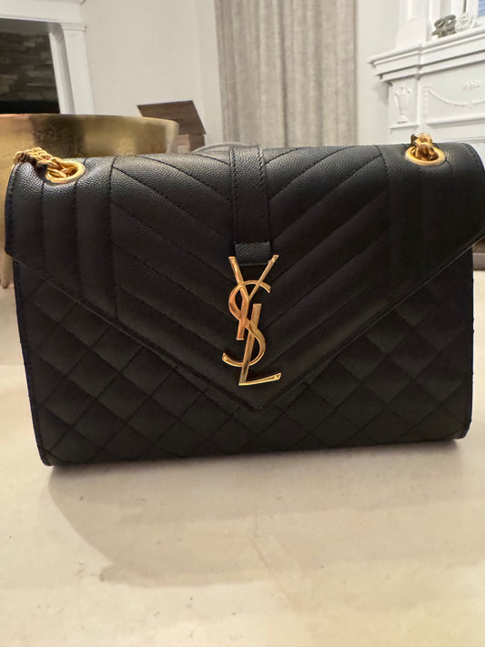 YSL Medium Grained Calfskin 2way. GHW . Like new