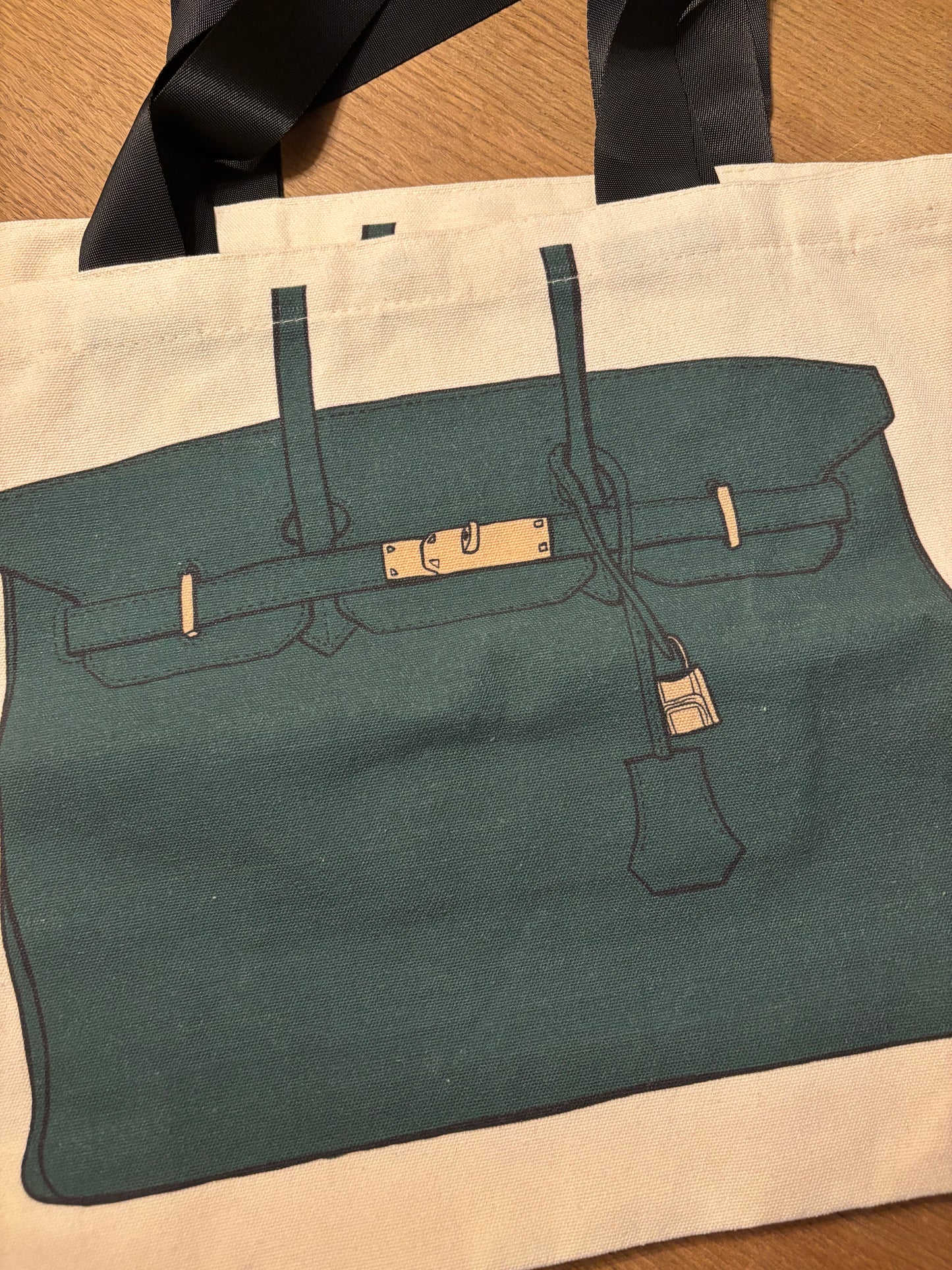 Vintylux Birkin-Inspired Canvas Tote — Chic, Playful, Practical”