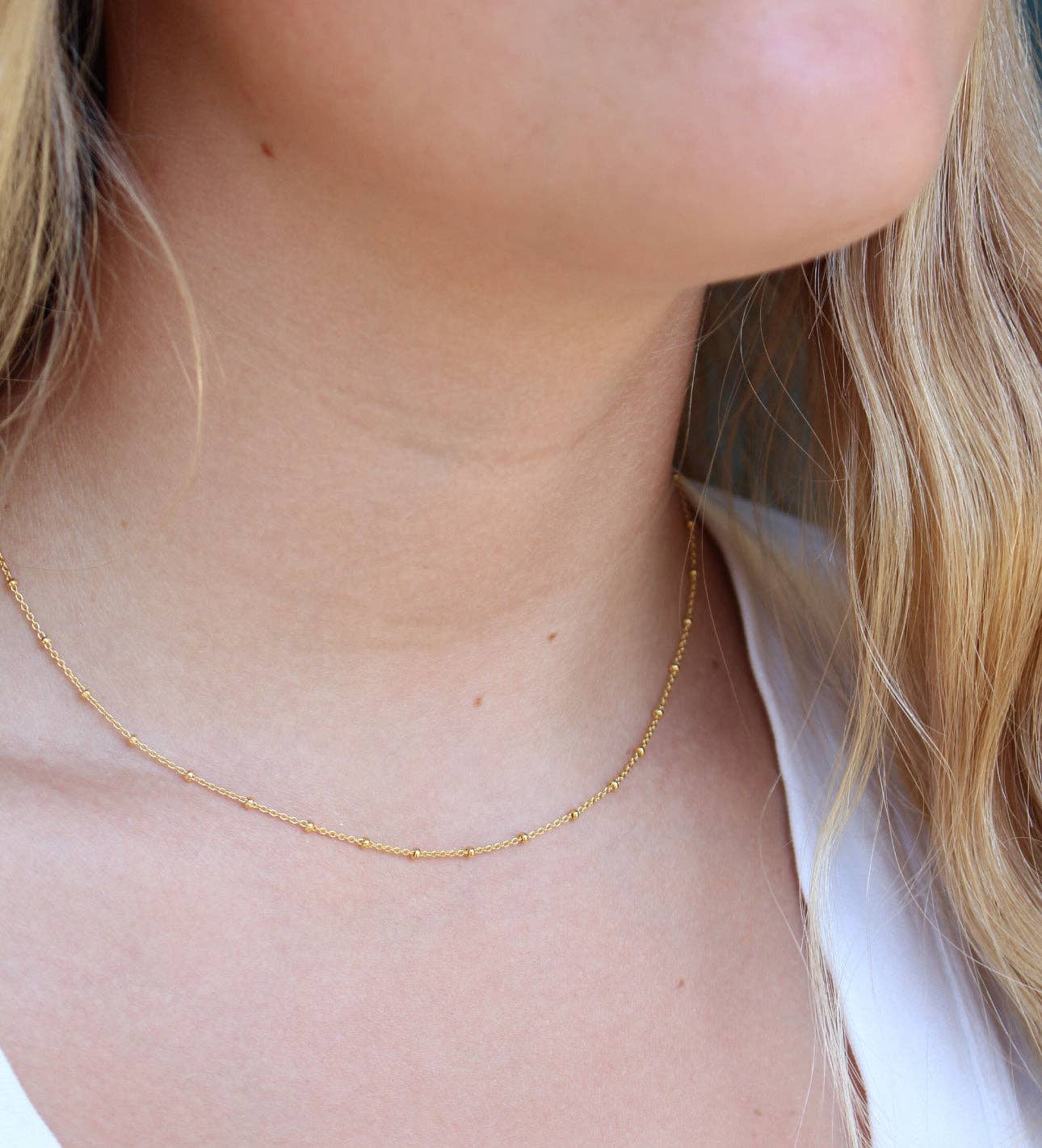 Plain 18K Gold Filled Satellite Chain: 20"