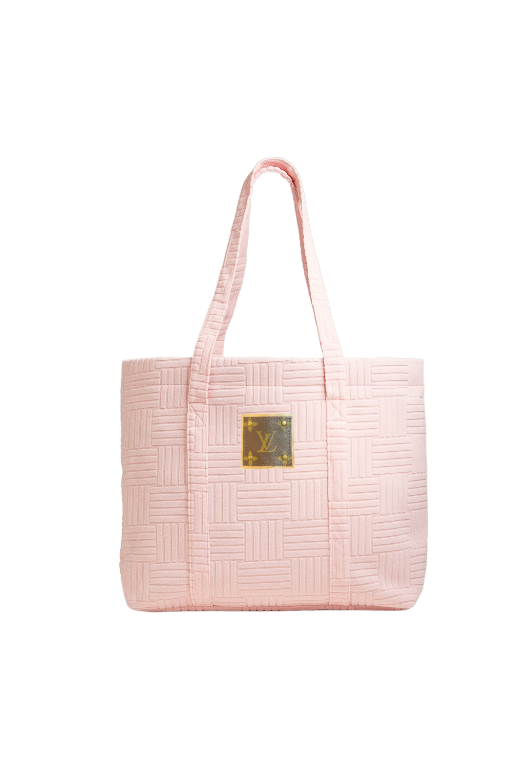 Upcycled Terry Cloth Tote Bag: Blush