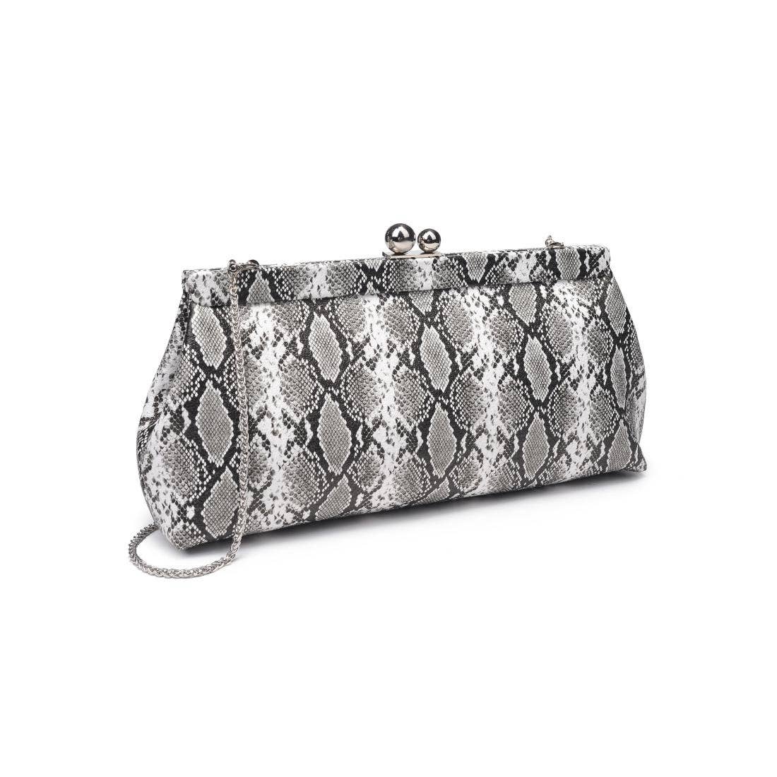 Joplin - Kisslock Clutch: Grey Multi