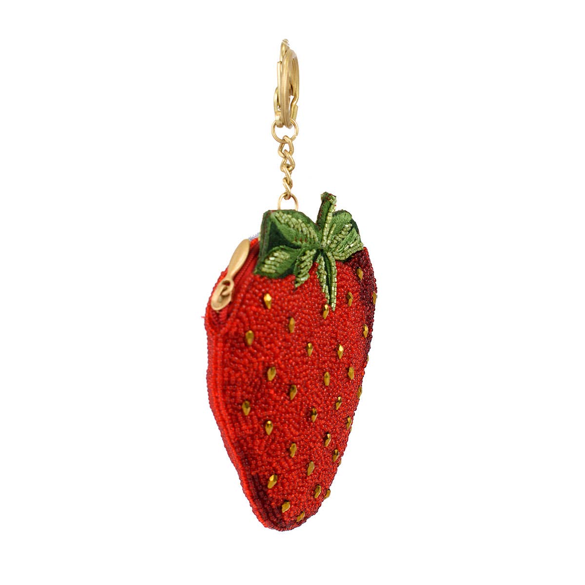 Berry Beautiful Strawberry Beaded Coin Purse