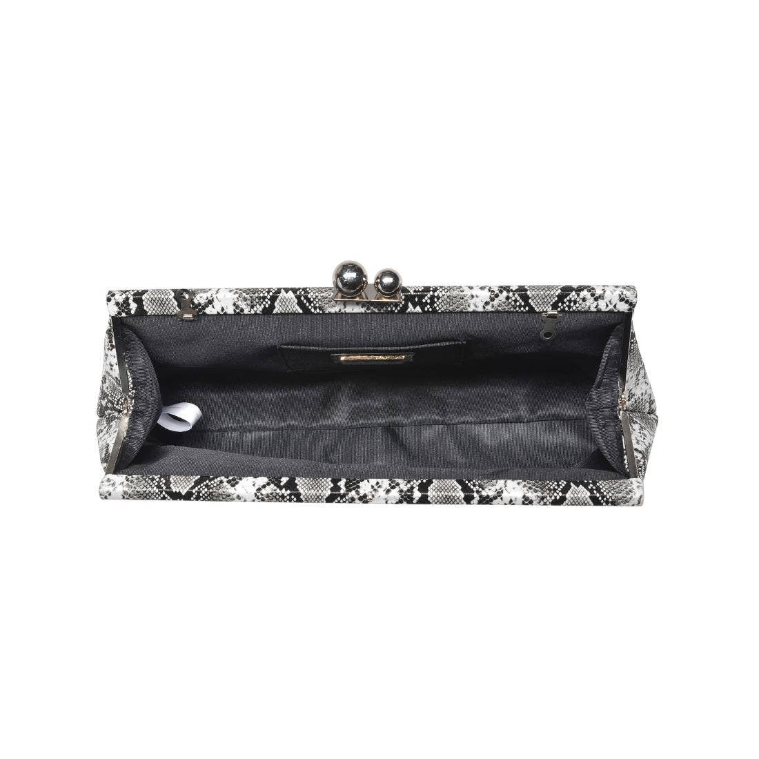 Joplin - Kisslock Clutch: Grey Multi