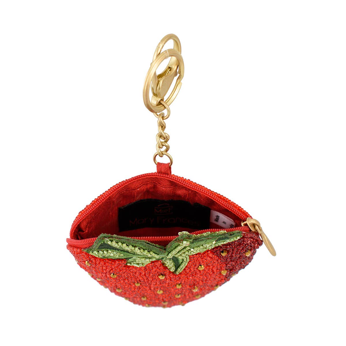 Berry Beautiful Strawberry Beaded Coin Purse