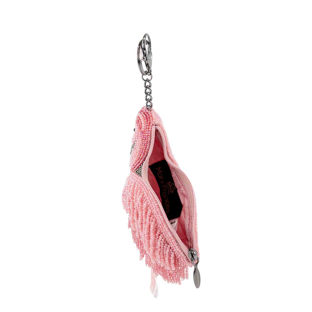 A Leg to Stand On Beaded Flamingo Coin Purse