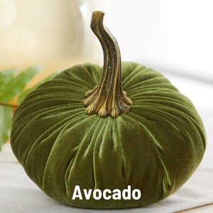 Velvet Pumpkins | Fall Mantel Décor & Thoughtful Gift - Large