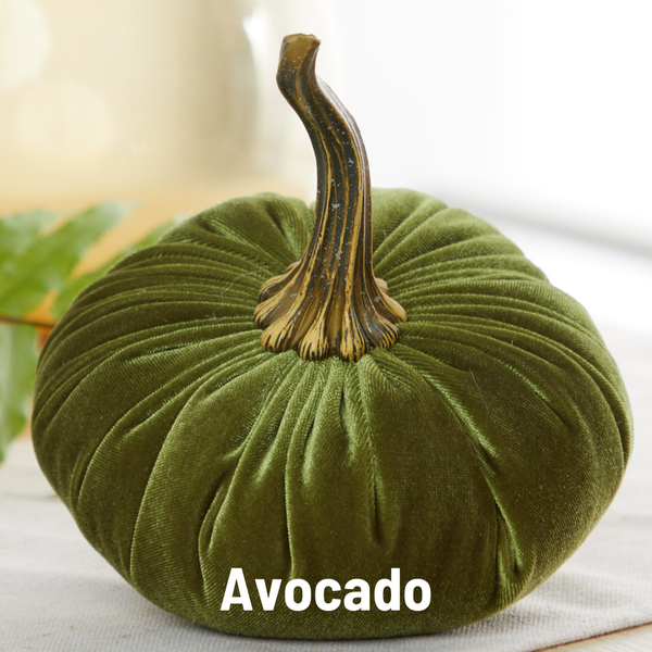 Velvet Pumpkins | Fall Mantel Décor & Thoughtful Gift - Large