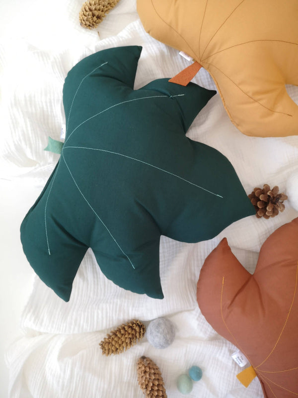 Maple Leaf Pillow | Dark Amber Rust
