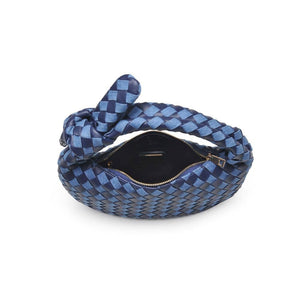 Lizbeth Woven Knot Clutch: Black
