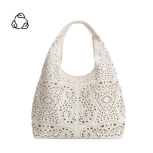 Farrow Ivory Small Vegan Leather Tote Bag
