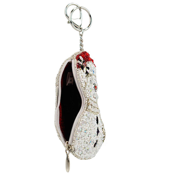 Ice Breaker Beaded Snowman Coin Purse