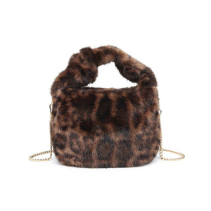Monica - Faux Fur Crossbody: Black