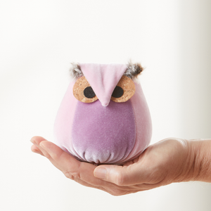 Velvet Owl Shelf Sitter - Bronze, Teal & Taupe