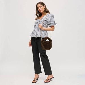 Monica - Faux Fur Crossbody: Leopard