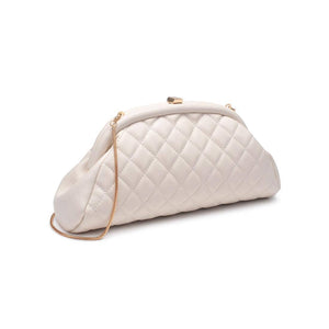 Ava - Quilted Clutch: Black