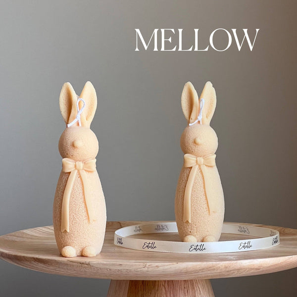 Handmade Easter Bunny Soy Candle: Spring Home Decor: Mellow