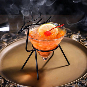 Reindeer Cocktail Glasses: Black