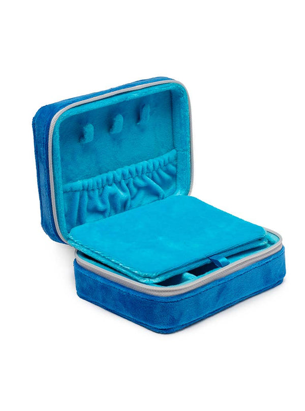 Sardine Can - Blue Velvet Jewelry Zip Case / Organizer