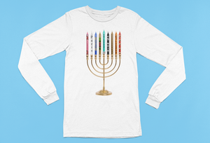 Fashion Menorah hanukkah Graphic Tee