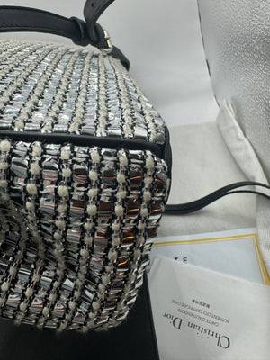 Christian Dior Limited Edition Large Diorissimo Tote – Metallic Tweed with Patches