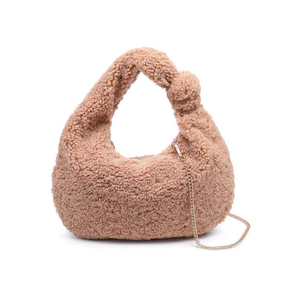 Charlene Sherpa Shearling Shoulder Bag: Ivory