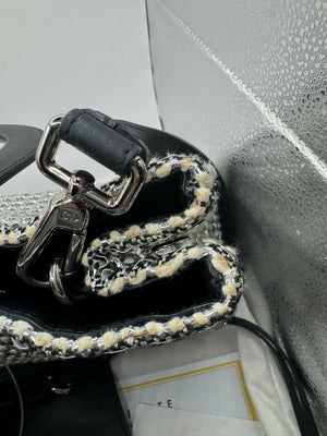 Christian Dior Limited Edition Large Diorissimo Tote – Metallic Tweed with Patches