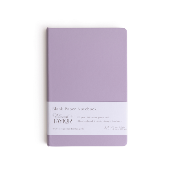 160 Page A5 Blank Journals: 120 GSM Thick Blank Card Stock: Mint Green