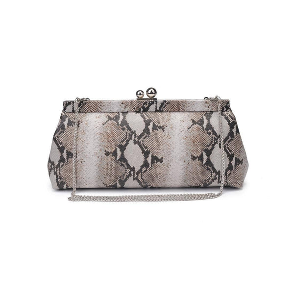Joplin - Kisslock Clutch: Grey Multi