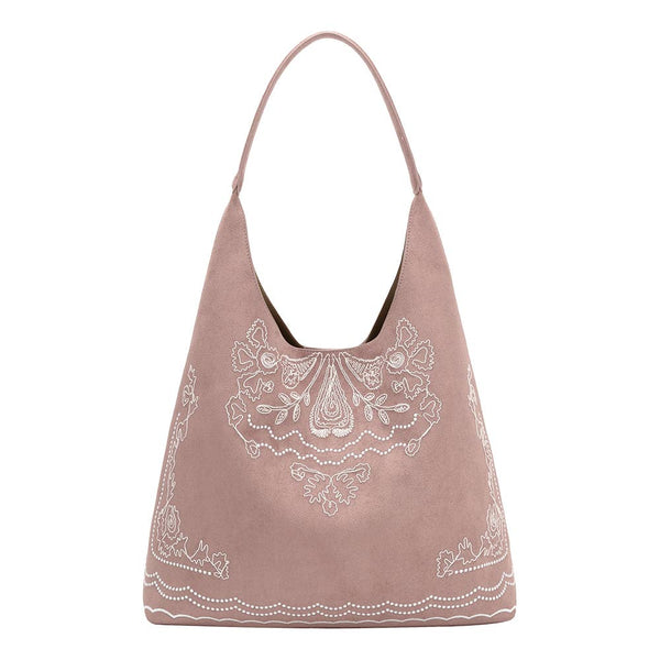 Eunice Mauve Vegan Suede Tote Bag