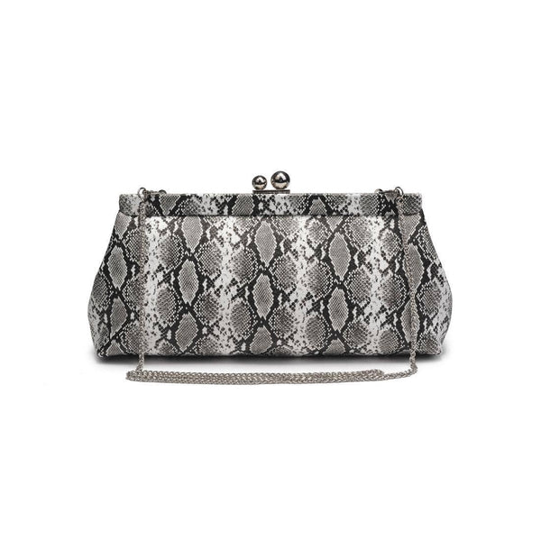 Joplin - Kisslock Clutch: Grey Multi