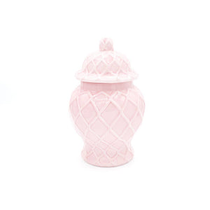 Pink Textured Ginger Jar - Small